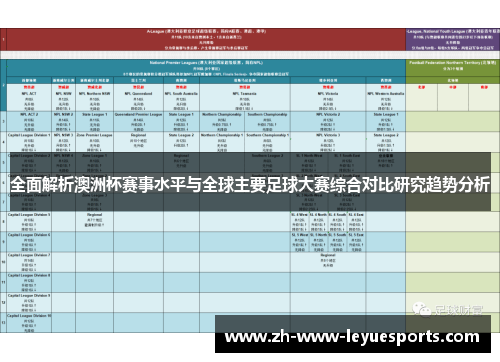全面解析澳洲杯赛事水平与全球主要足球大赛综合对比研究趋势分析 全面解析澳洲杯赛事水平与全球主要足球大赛综合对比研究趋势分析
